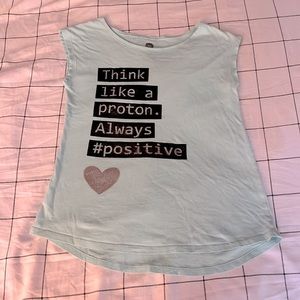 SOLD - Total Girl Blue Think Like a Proton Sleeveless Shirt Size 16/XL